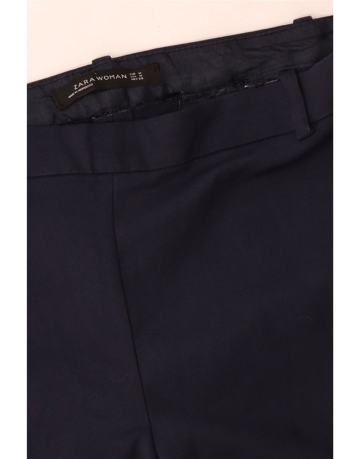 Zara Γυναικείο Slim Casual Παντελόνι Medium W28 L26 Navy Blue