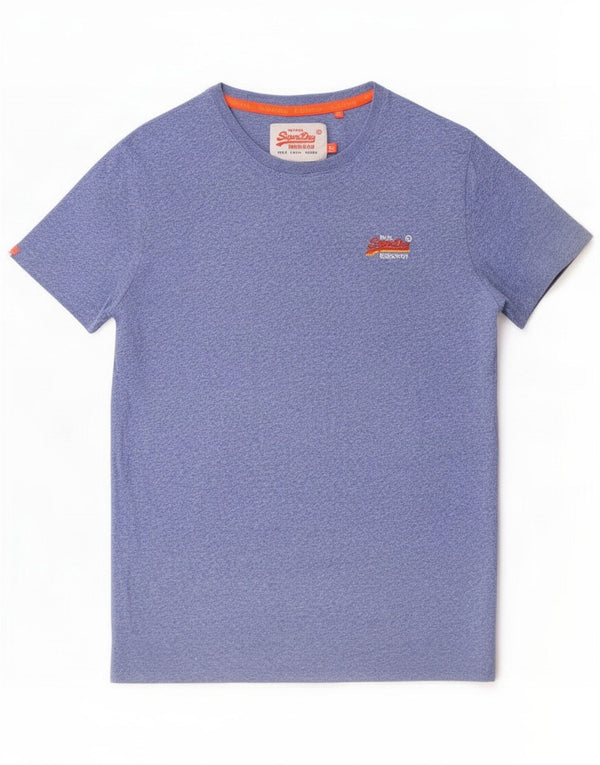 Superdry Ανδρικό T-Shirt Top Small Blue Flecked Cotton