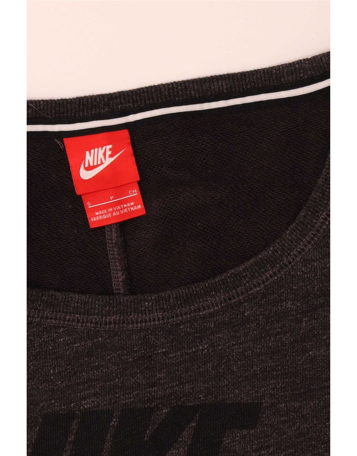 Γυναικείο γραφικό υπερμεγέθη φούτερ Nike UK 10 Μικρό γκρι βαμβακερό