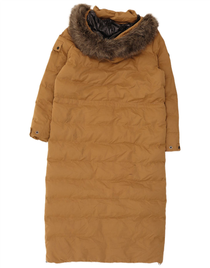 Superdry γυναικείο παλτό με κουκούλα UK 12 Medium Beige Polyester