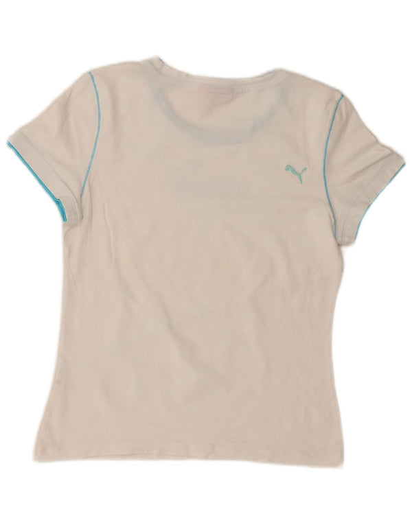 Γυναικείο γραφικό μπλουζάκι Puma Top UK 14 Large White
