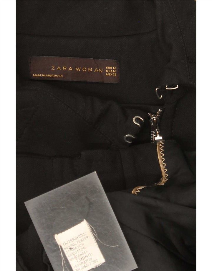 Zara Γυναικείο Biker Jacket UK 12 Medium Black Polyester