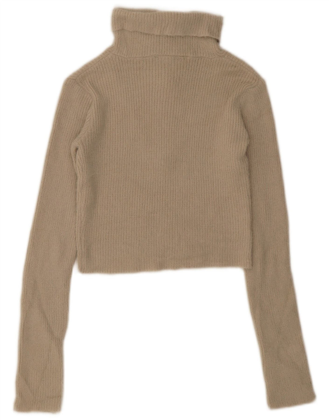 Γυναικείο πουλόβερ Zara Crop με φερμουάρ UK 12 Medium Beige