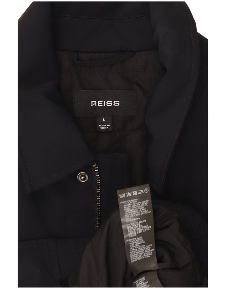 Ανδρικό μπουφάν Reiss Bomber UK 40 Large Black Polyester