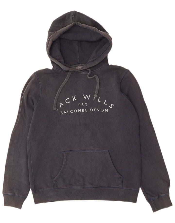 Jack Wills Γυναικείο Hoodie Jumper UK 10 Small Navy Blue