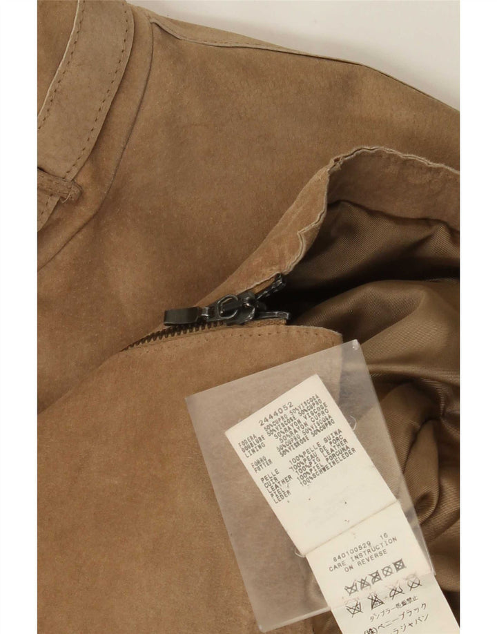 Penny Black Γυναικείο Suede Jacket UK 12 Medium Beige Leather