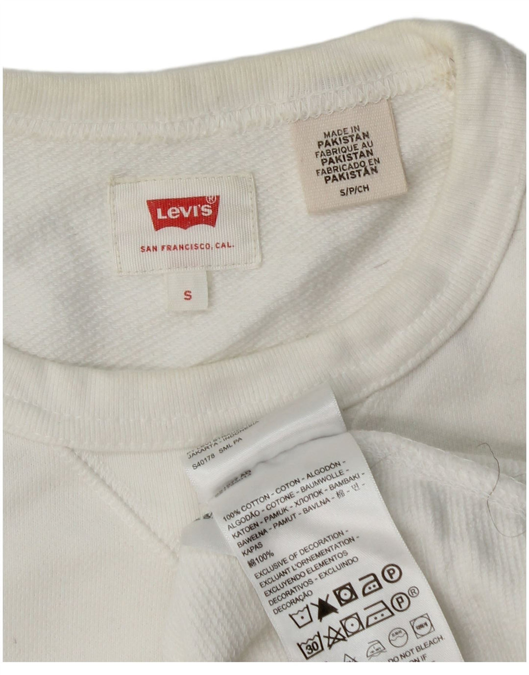 Ανδρικό φούτερ Levi's Jumper Μικρό λευκό βαμβακερό