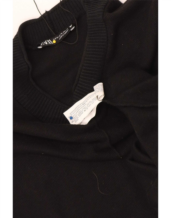 Zara Γυναικείο φόρεμα Shift UK 12 μεσαίο μαύρο βαμβακερό