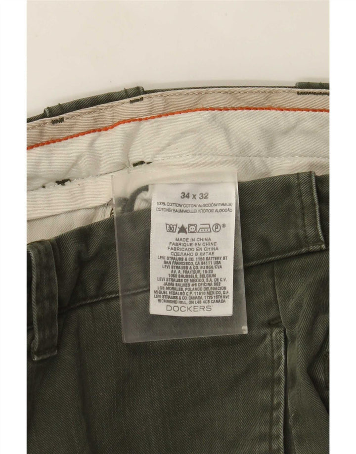 Ανδρικό τζιν ίσιο Dockers W34 L32 Χακί βαμβακερό