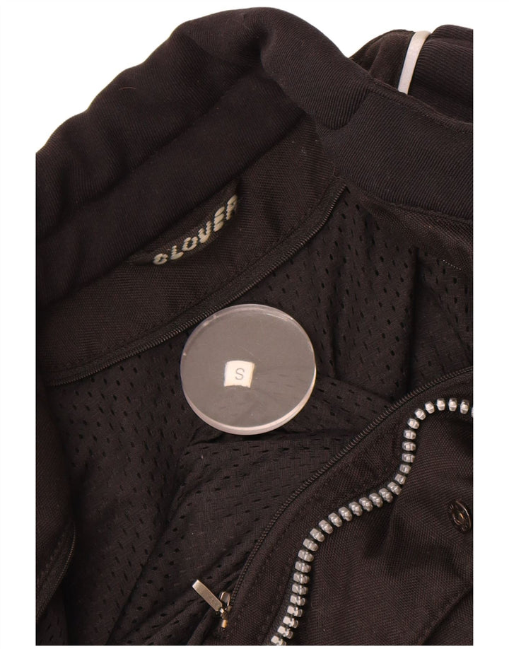 CLOVER Mens Graphic Racer Jacket UK 36 Small Black