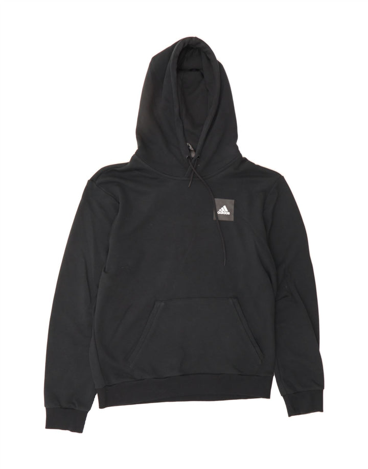 ADIDAS Mens Graphic Hoodie Jumper Medium Black Cotton Vintage Adidas and Second-Hand Adidas from Messina Hembry 