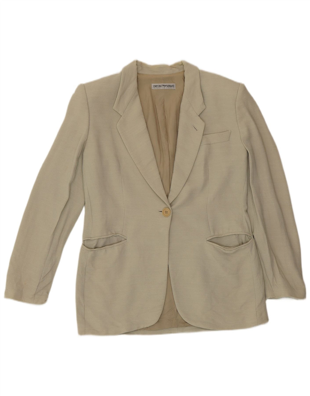 Emporio Armani Γυναικείο Μπουφάν Blazer 1 Κουμπί IT 42 Μεσαίο Πράσινο