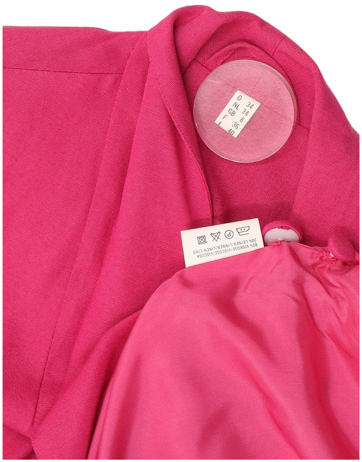 Vintage γυναικείο σακάκι με 3 κουμπιά σακάκι UK 8 Small Pink Viscose