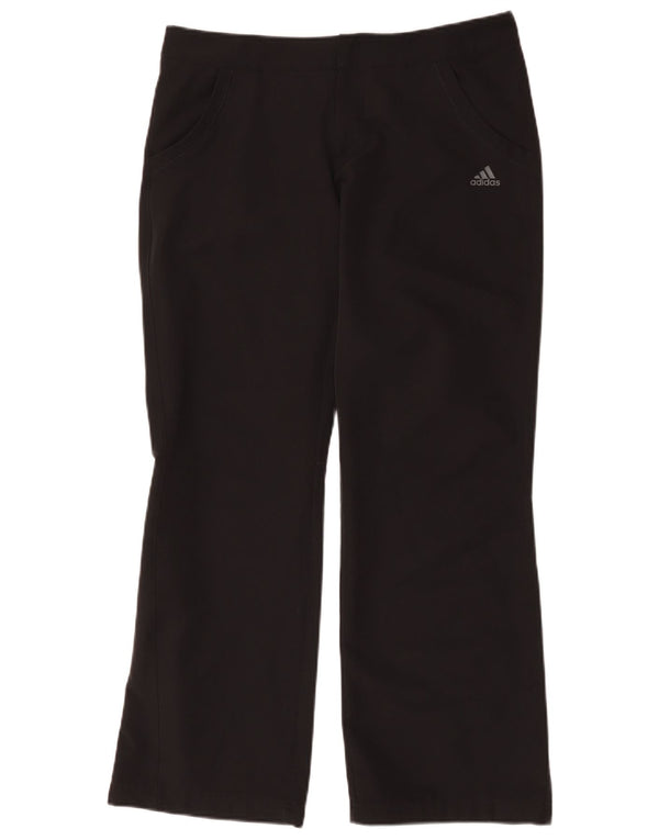 Adidas γυναικείο φαρδύ παντελόνι casual UK 14 μεγάλο W34 L31 μαύρο πολυεστέρα