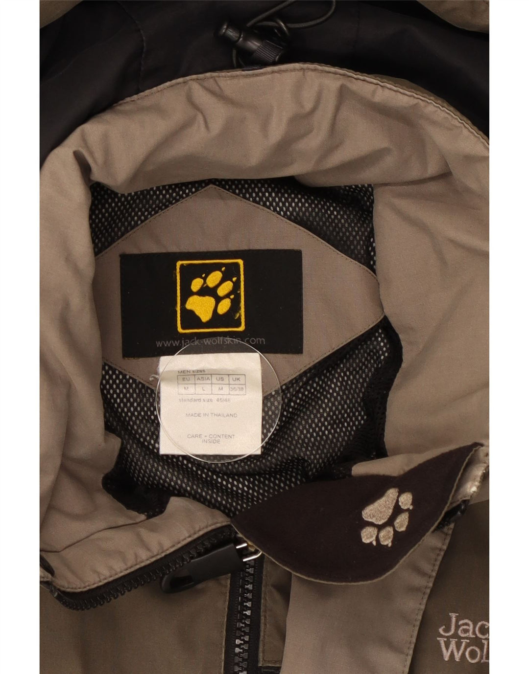 Ανδρικό μπουφάν με κουκούλα Jack Wolfskin UK 36/38 Medium Beige