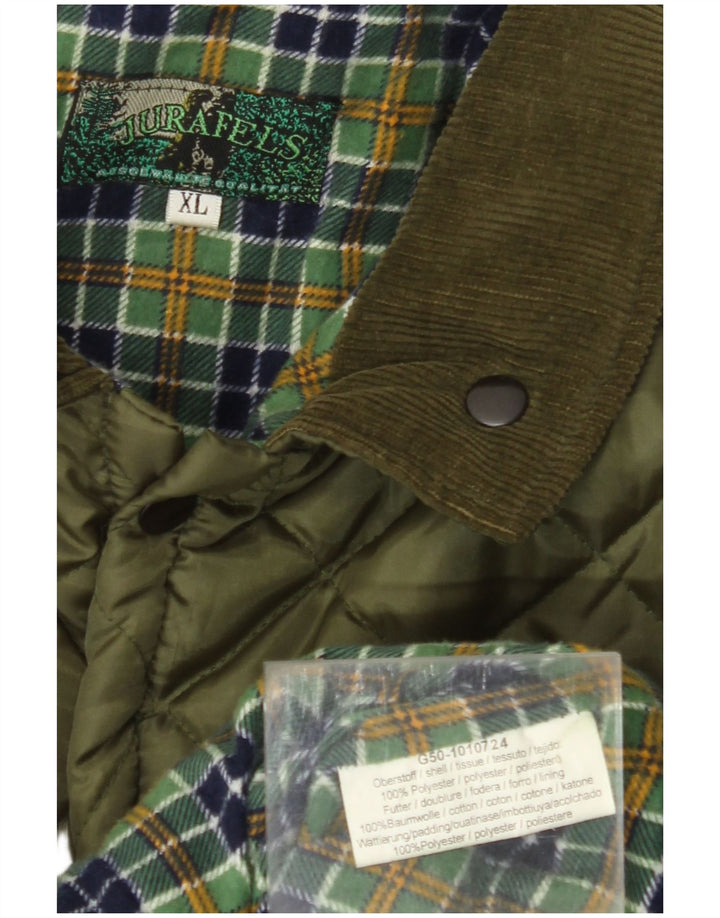 Ανδρικό καπιτονέ μπουφάν VINTAGE UK 42 XL Χακί Πολυεστέρας