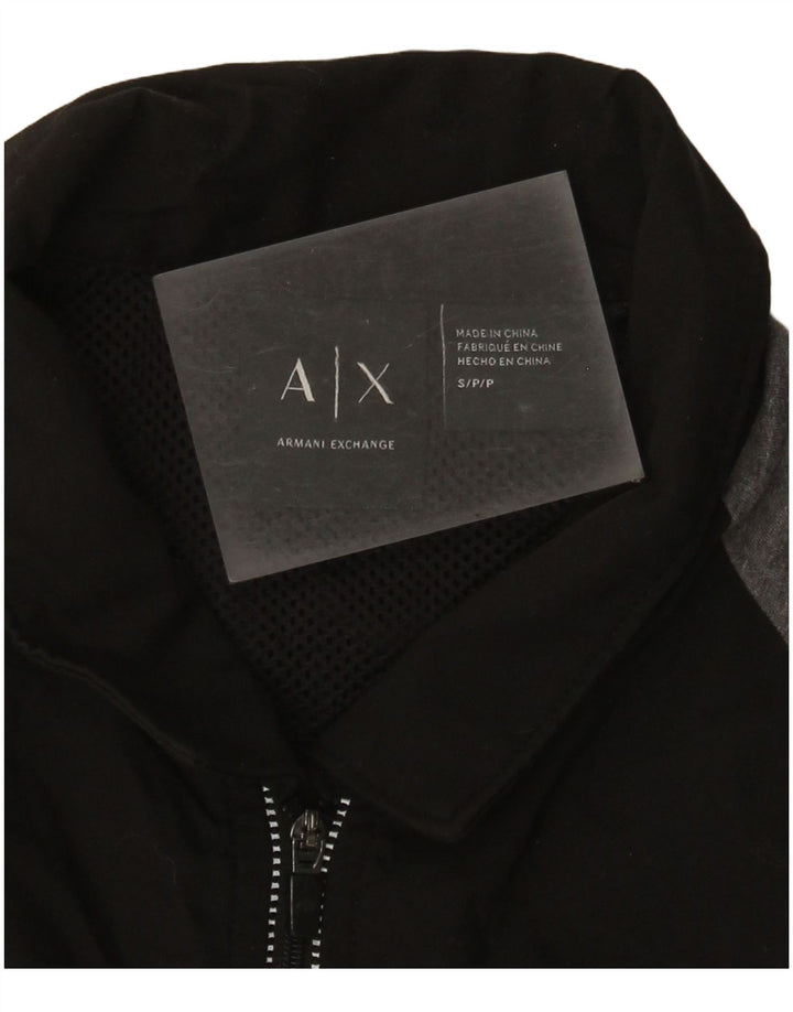 Armani Exchange Ανδρικό γραφικό μπλουζάκι πόλο, μικρό μαύρο χρώμα