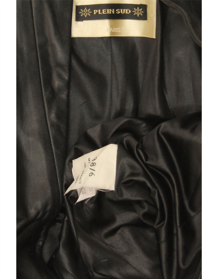 Γυναικείο δερμάτινο παλτό Plein Sud EU 38 Medium μαύρο δέρμα