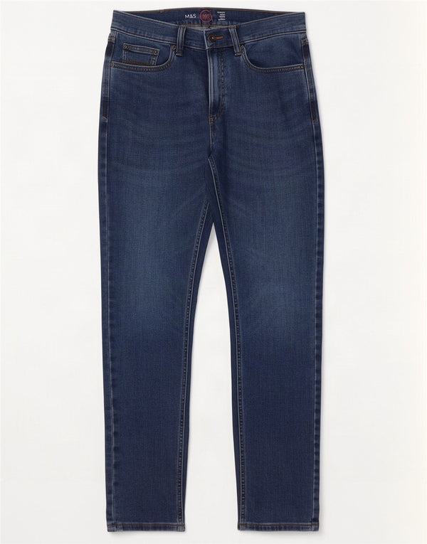Ανδρικό Slim Jeans Marks & Spencer W30 L29 Blue Cotton