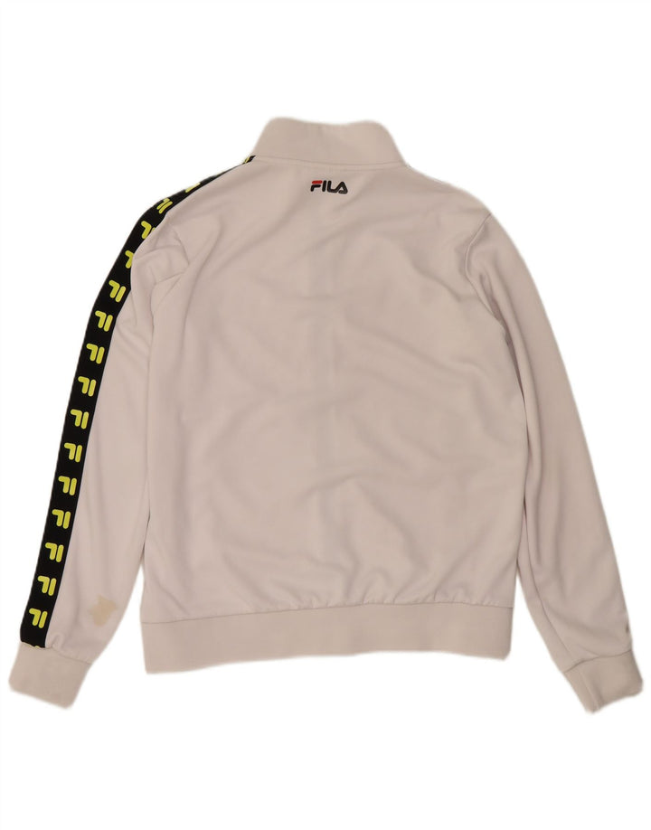 Ανδρική φόρμα γραφική Fila Top Jacket μεσαίου λευκού χρώματος πολυεστέρας