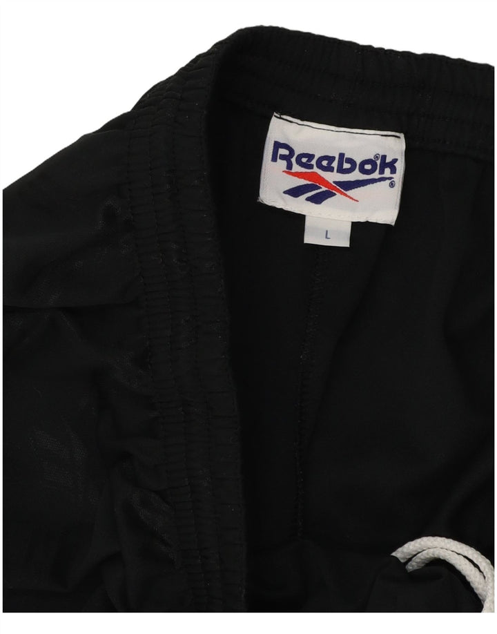 Ανδρικό αθλητικό σορτς Reebok μεγάλο μαύρο πολυεστέρα