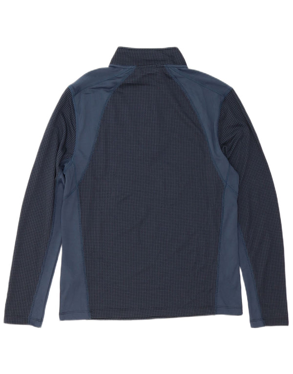 Calvin Klein Mens Pullover Tracksuit Top Medium Navy Blue Colourblock