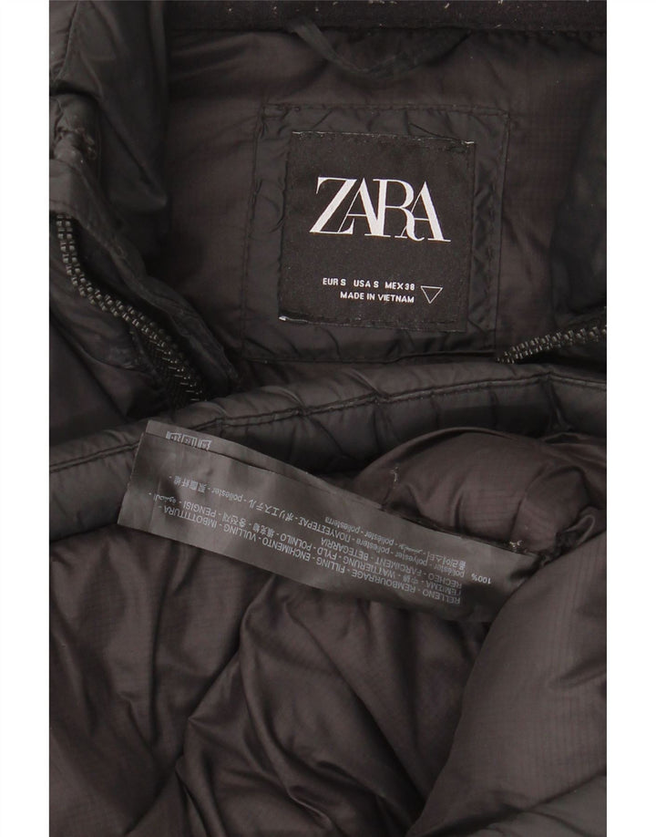 ZARA Mens Padded Jacket UK 36 Small Black Polyester Vintage Zara and Second-Hand Zara from Messina Hembry 