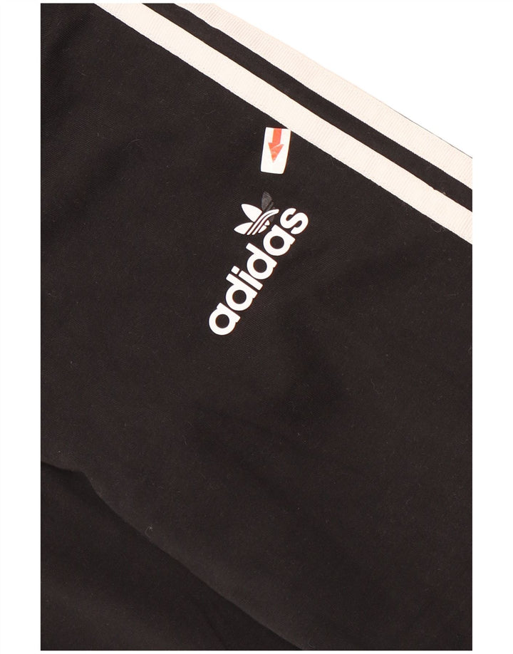 Γυναικείο κολάν Adidas UK 12 μεσαίο μαύρο βαμβακερό