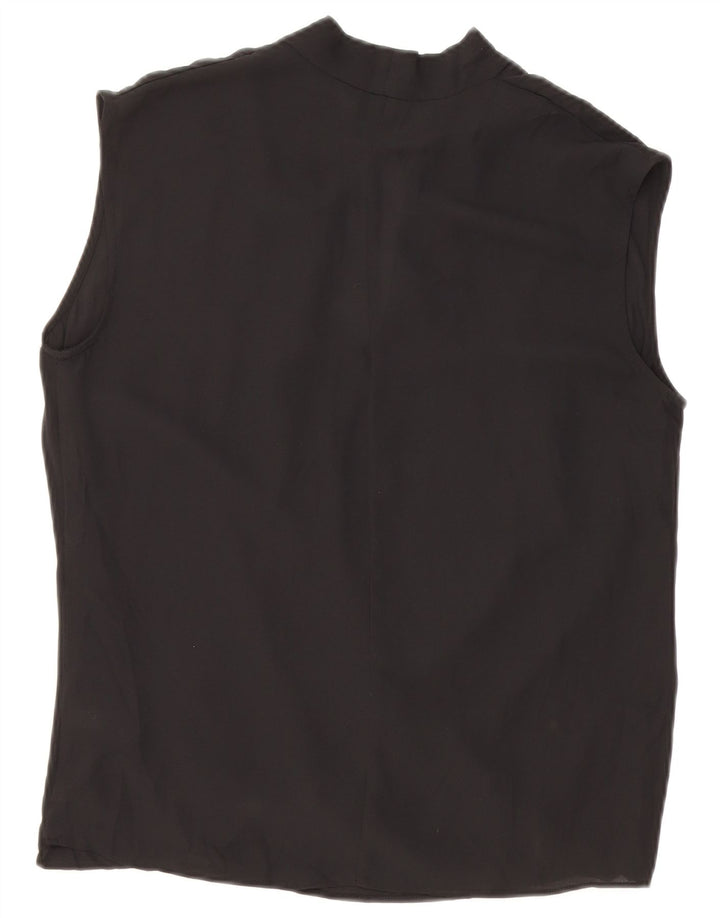 MOSSIMO Γυναικεία Αμάνικη Μπλούζα Τοπ UK 10 Small Black Polyester