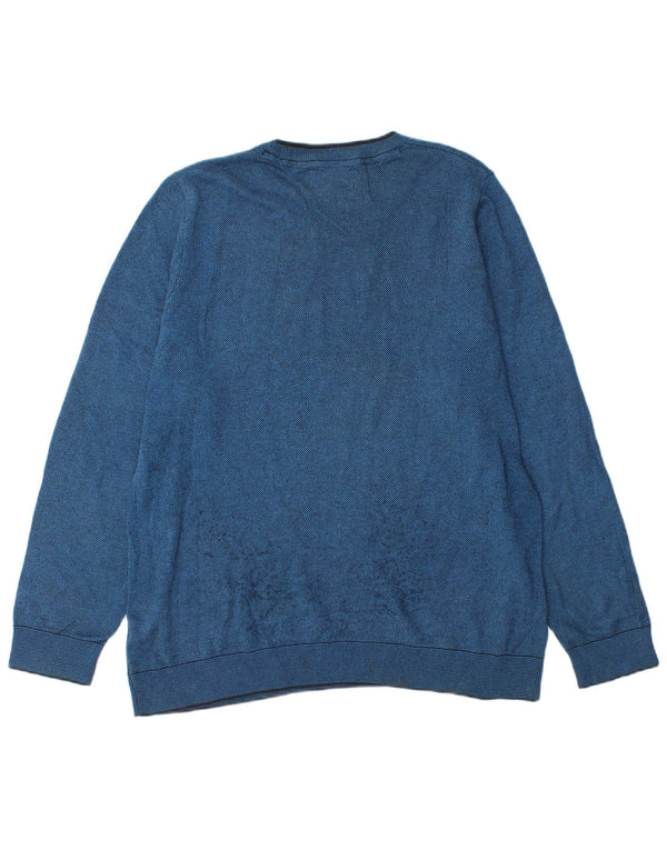 Ανδρικό πουλόβερ Marks & Spencer Tailored Fit Crew Neck Jumper Large Blue