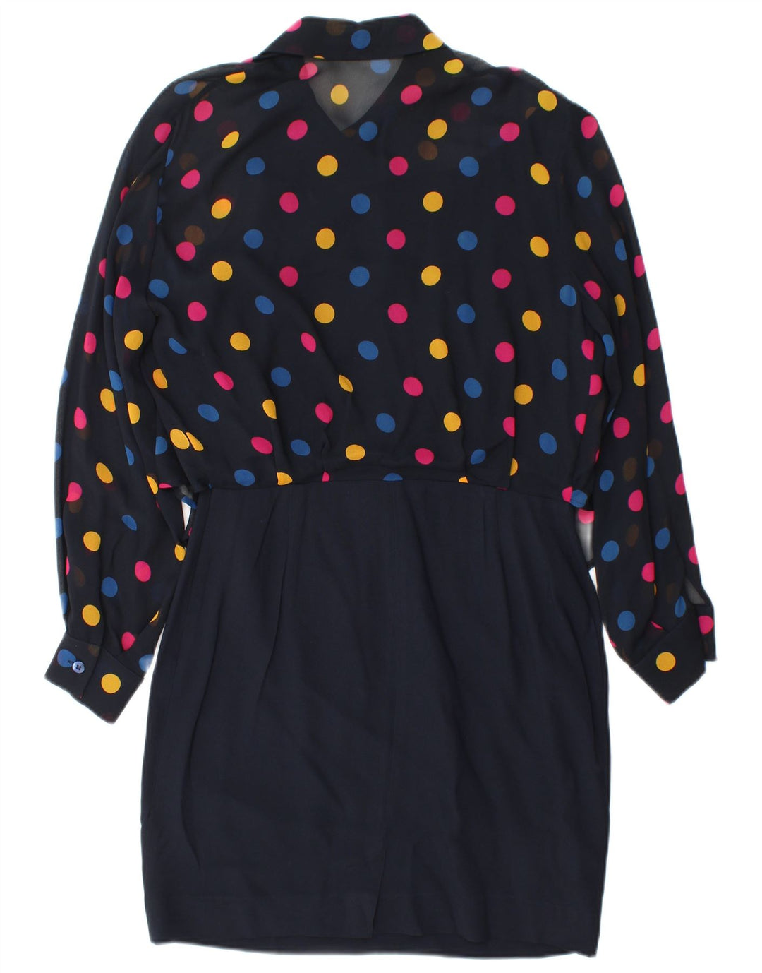 Γυναικείο φόρεμα με θήκη με γραβάτα Arezia UK 10 Small Navy Blue Spotted