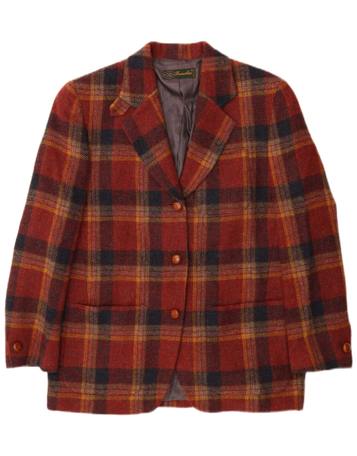 Lanolini Γυναικείο σακάκι 3 κουμπιών σακάκι IT 42 Μεσαίο καφέ μαλλί