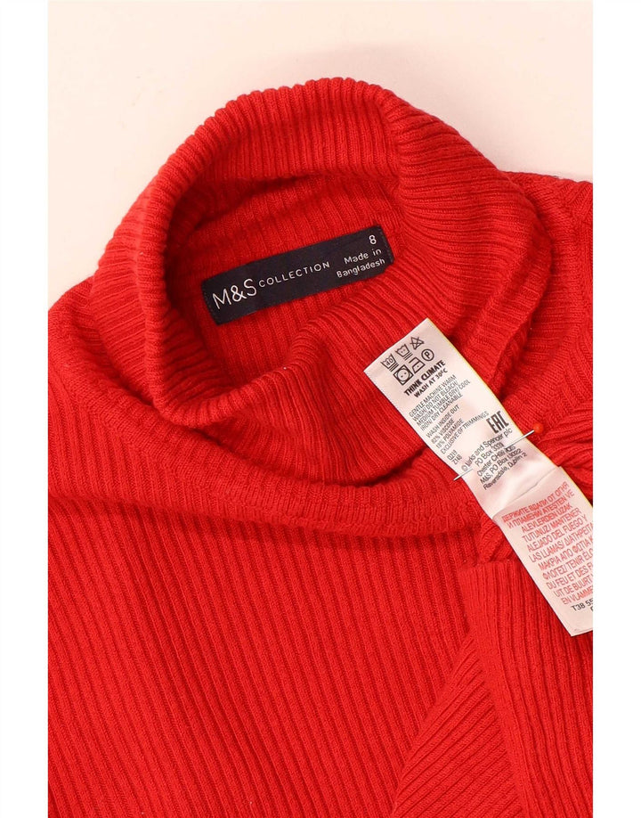 Marks & Spencer Γυναικείο τοπ μακρυμάνικο UK 8 Μικρή κόκκινη βισκόζη