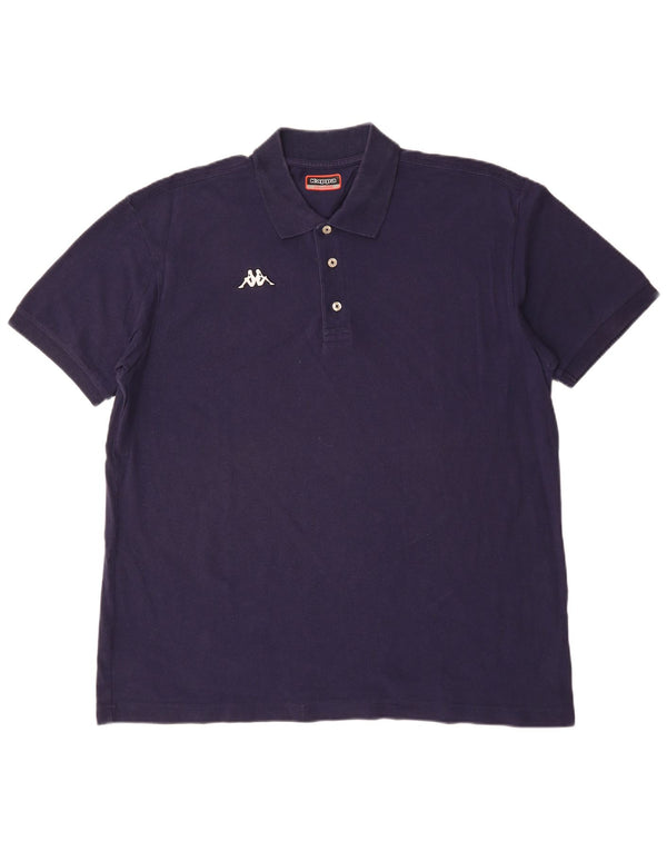 Ανδρικό μπλουζάκι πόλο KAPPA 3XL Navy Blue Cotton