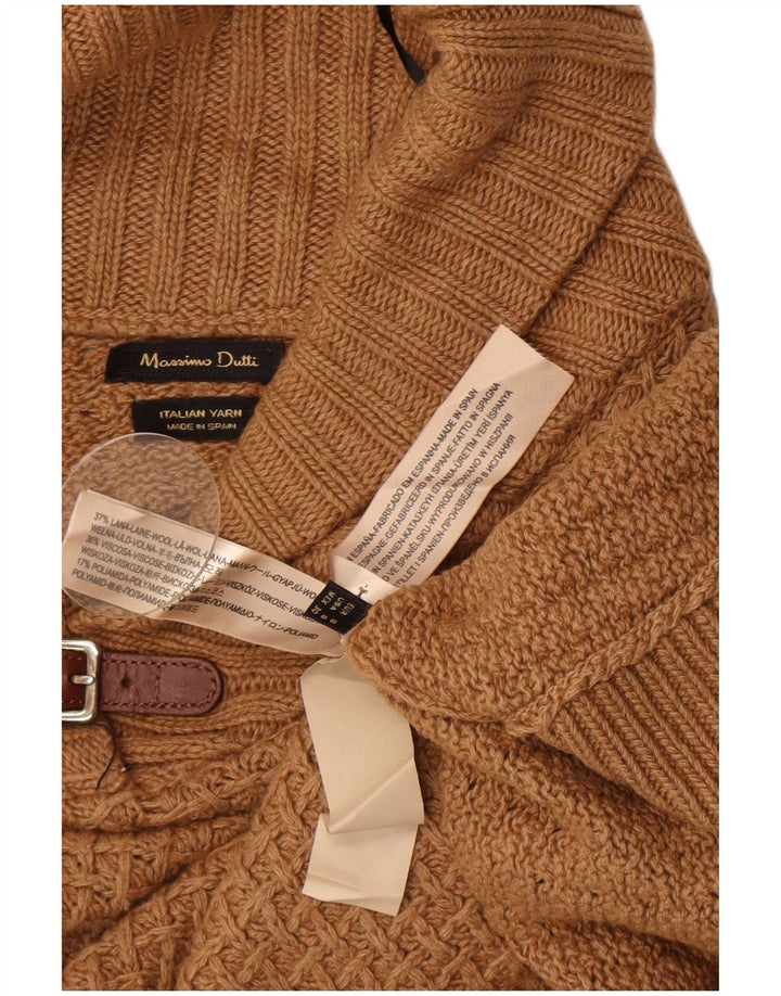Massimo Dutti Γυναικείο Poncho Jumper US 8 Μεσαίο καφέ μαλλί