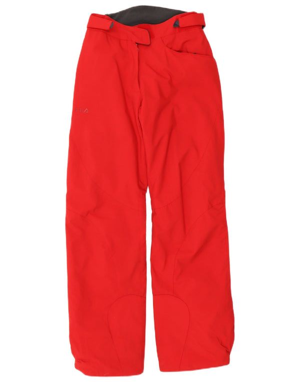 Fila Γυναικείο Παντελόνι Σκι UK 10 Small Red Polyamide