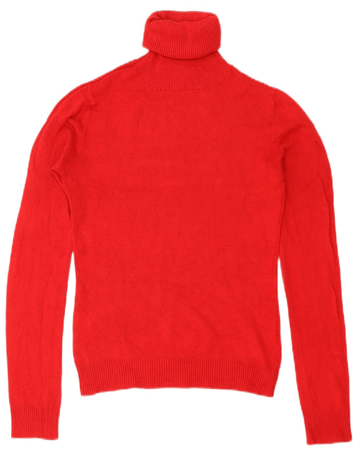 Zara Γυναικείο πουλόβερ με ρολό λαιμόκοψη UK 10 Small κόκκινο