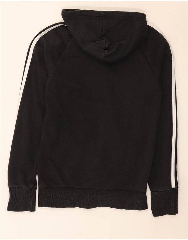 Adidas Girls Zip Hoodie πουλόβερ 13-14 ετών μαύρο βαμβακερό