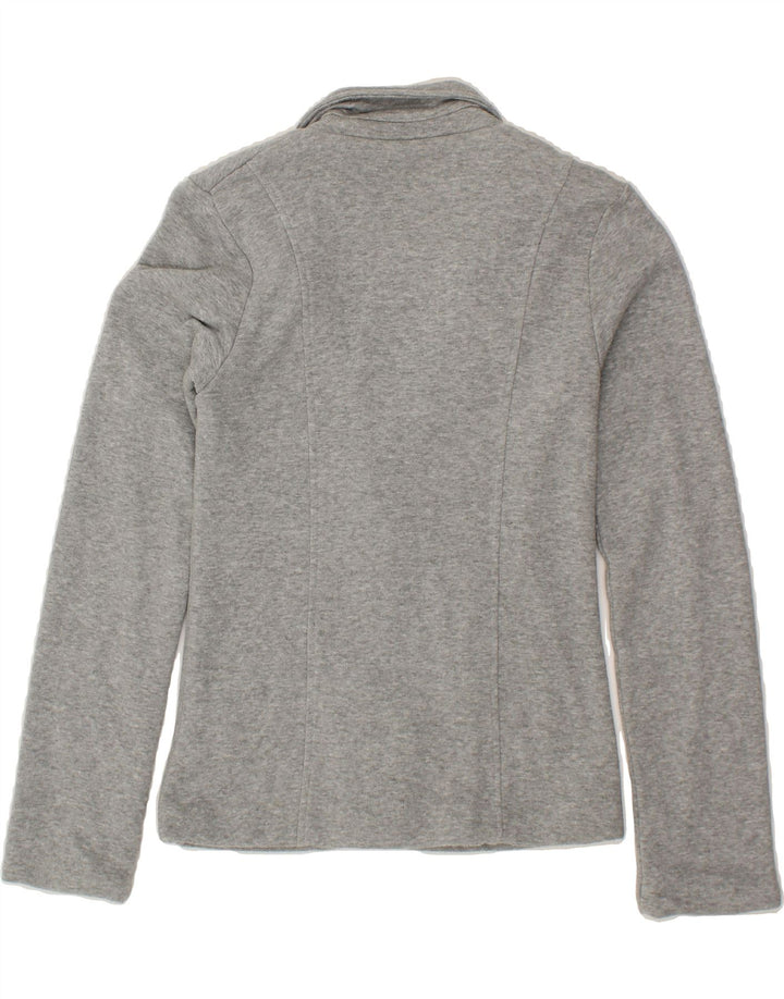 NIKE Womens 2 Button Blazer Jacket UK 10 Small Grey Cotton Vintage Nike and Second-Hand Nike from Messina Hembry 