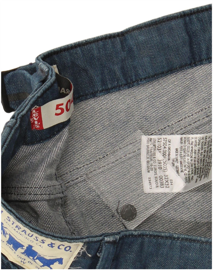 LEVI'S Ανδρικό τζιν 504 ίσιο W32 L32 Navy Blue Cotton