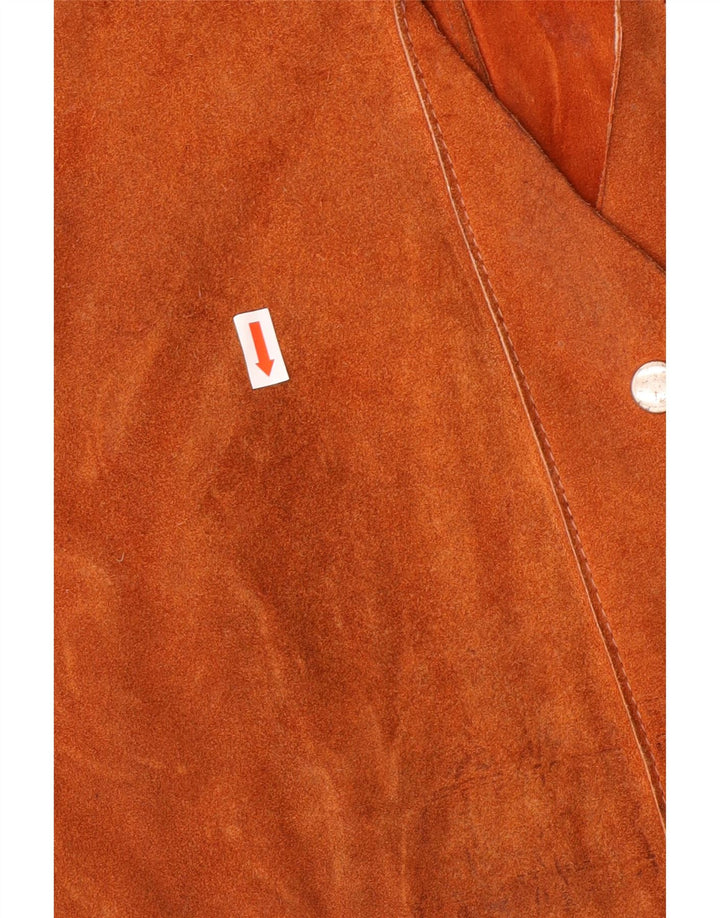 Vintage γυναικείο σουέτ γιλέκο UK 18 XL καφέ Western