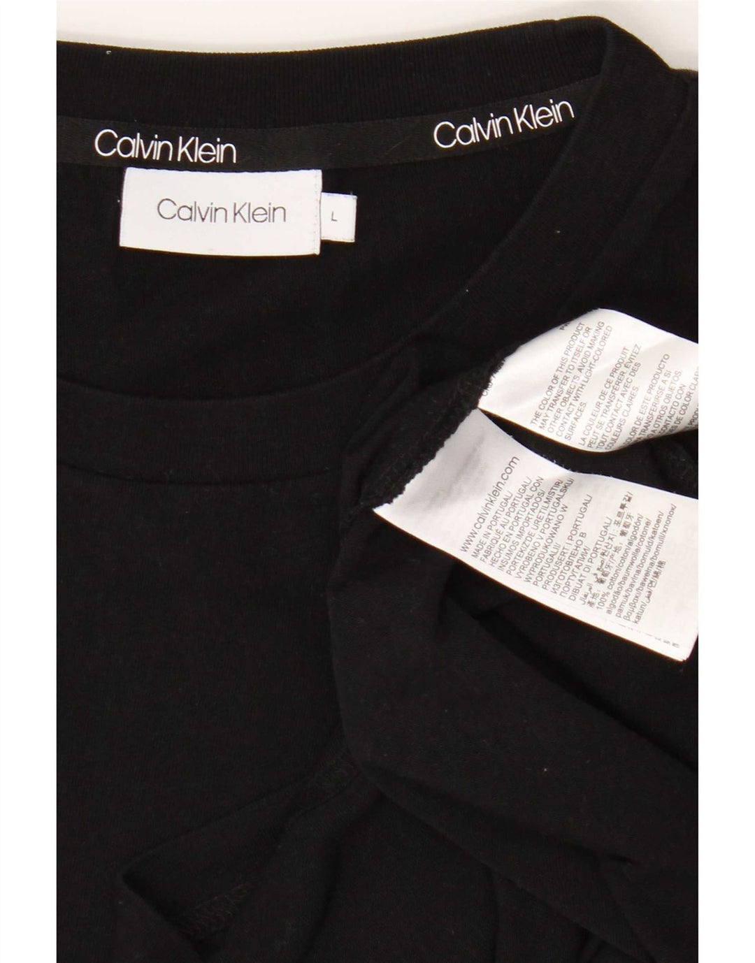 Ανδρικό T-Shirt Calvin Klein Top Large Μαύρο Βαμβακερό
