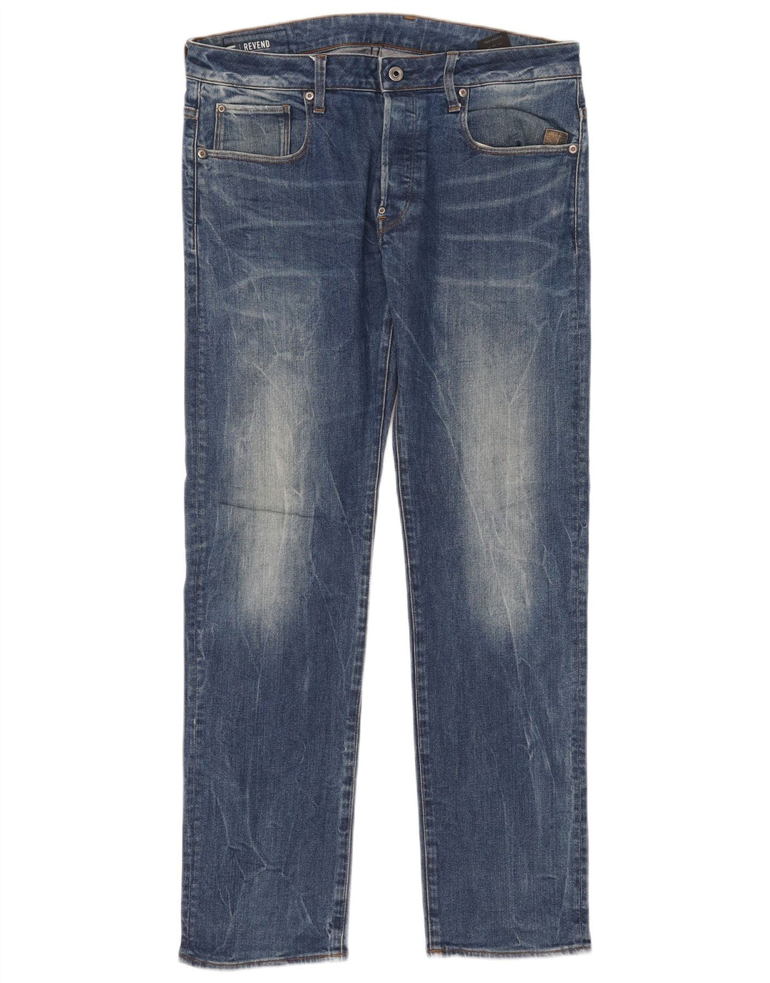 G-Star Ανδρικό Τζιν Revend Straight W34 L32 Μπλε βαμβακερό
