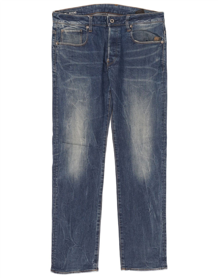 G-Star Ανδρικό Τζιν Revend Straight W34 L32 Μπλε βαμβακερό