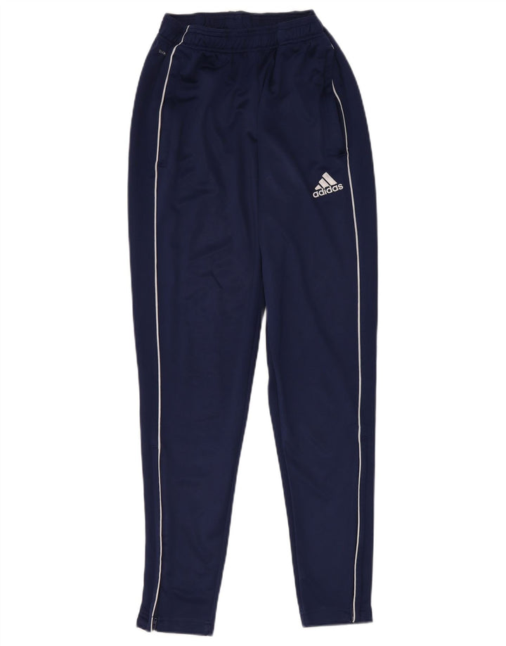 ADIDAS Womens Climalite Tracksuit Trousers Small Navy Blue Polyester