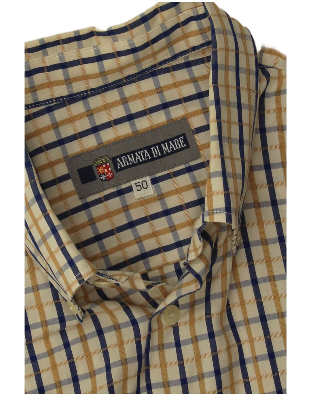 Ανδρικό κοντομάνικο πουκάμισο Armata Di Mare IT 50 μεσαίου μπλε βαμβακερό