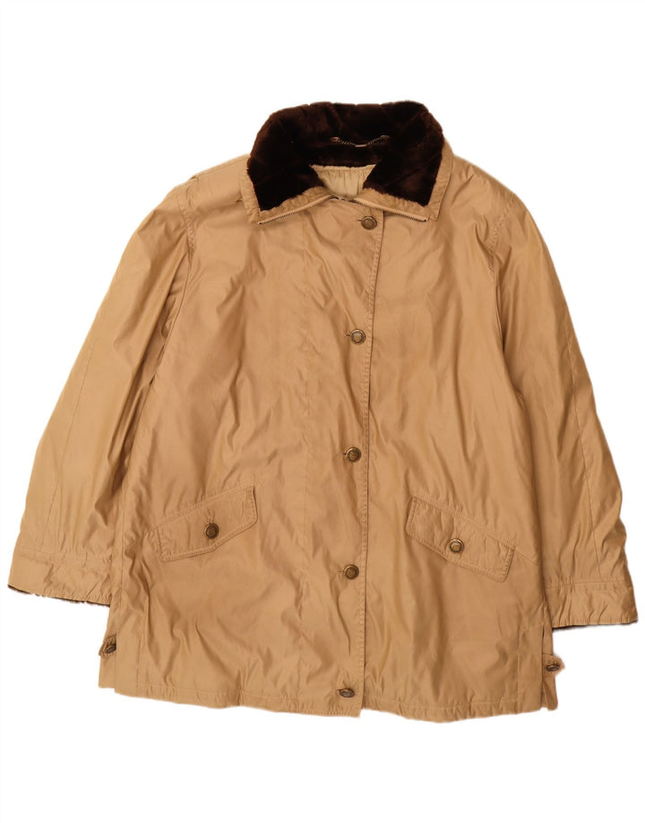 Delmod Γυναικείο παλτό αντιανεμικό μεγάλου μεγέθους UK 18 XL μπεζ πολυεστέρας