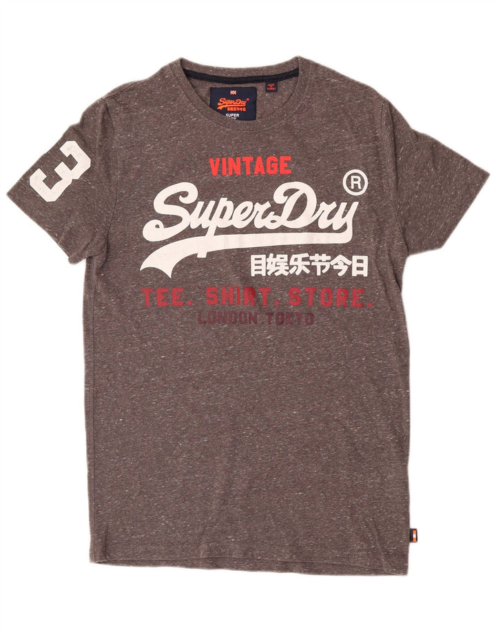 Ανδρικό γραφικό μπλουζάκι Superdry, Βαμβακερό, μεσαίο γκρι