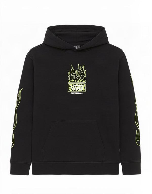 Vans Boys Graphic Hoodie Jumper 14-15 Years XL Μαύρο βαμβακερό