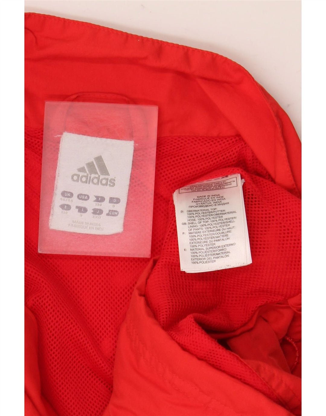 Ανδρικό μπουφάν ADIDAS Rain UK 46/48 XL Κόκκινο πολυεστέρας